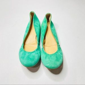 J.Crew Mint Green Leather Ballet Flats 6.5